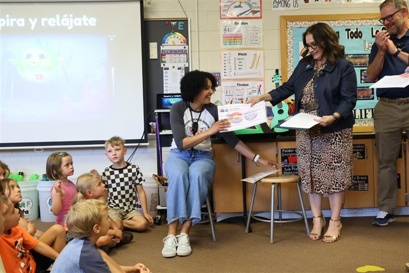 Wanda Vásquez García from Escuela Bilingüe Pioneer in Lafayette.